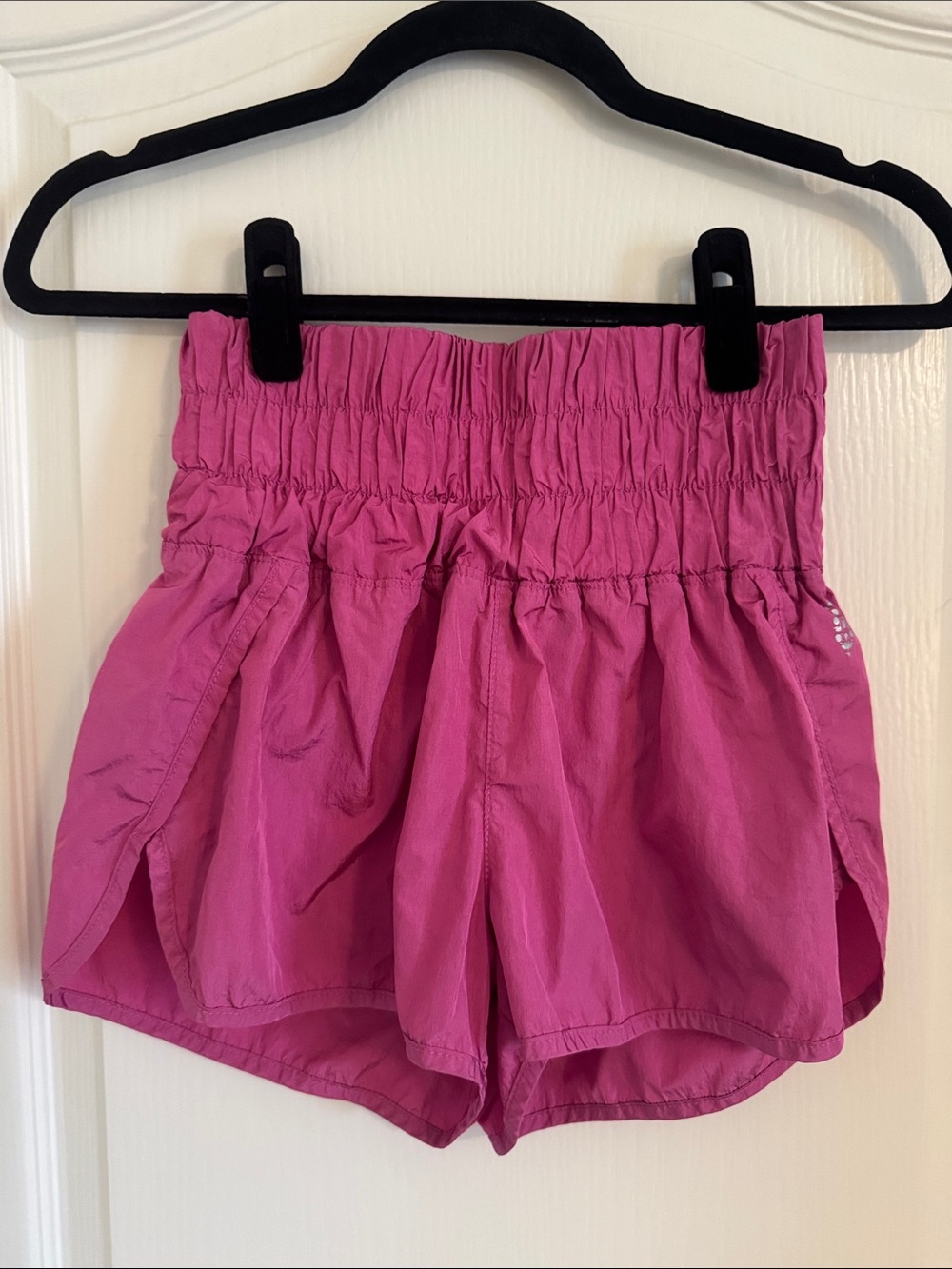 Free People Movement Hot Pink Smocked Waist Athletic Shorts XS